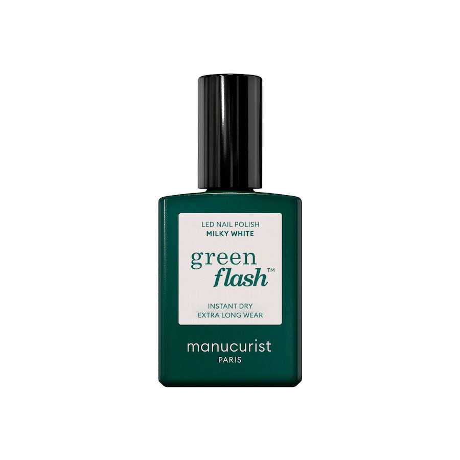 manucurist green flash Instant Dry Extra Long Wear Nagellack MILKY WHITE 15 ml Weiss