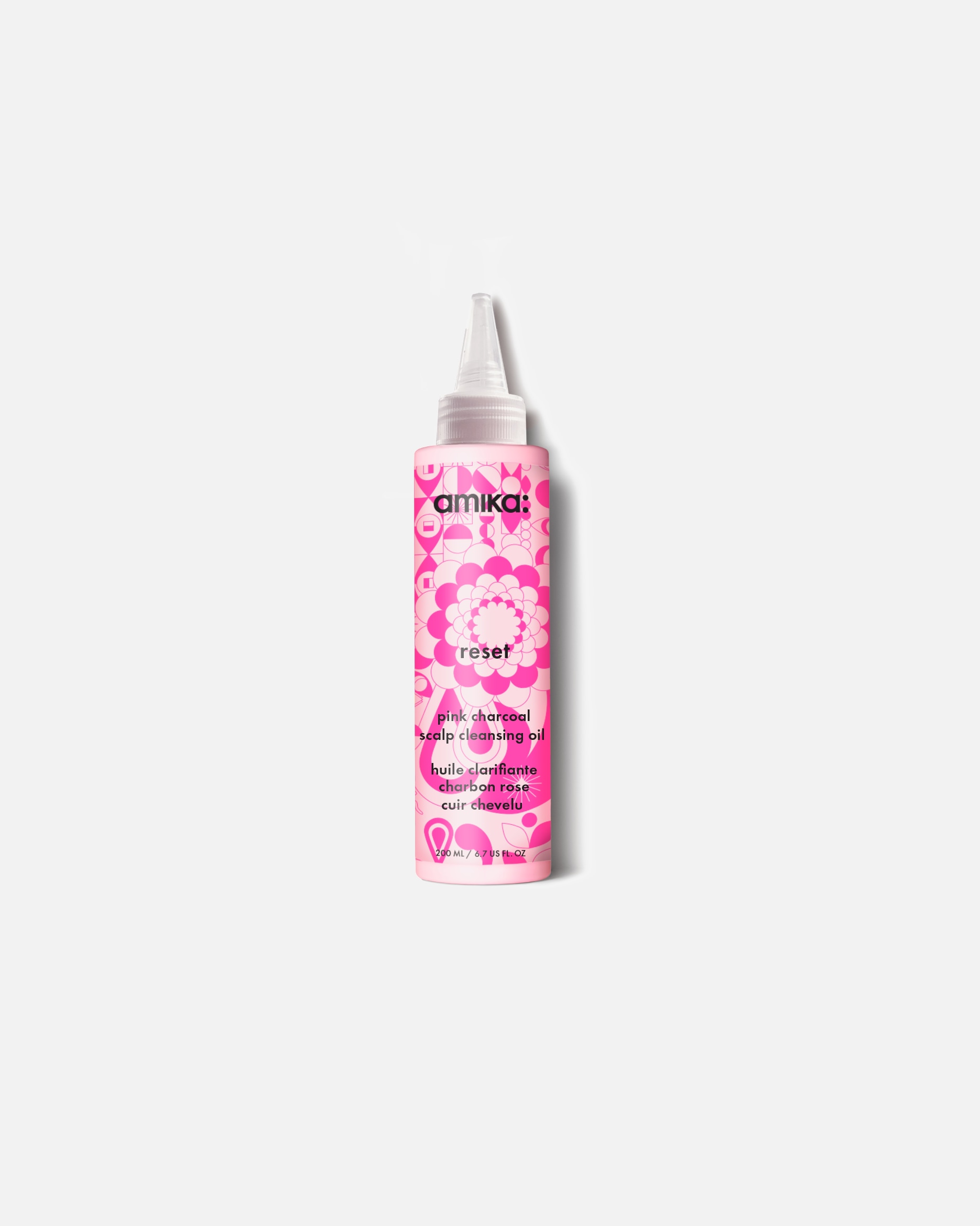 Haaröl für Unisex Amika Detox Reset Pink Charcoal Scalp Cleansing Oil 200 ml