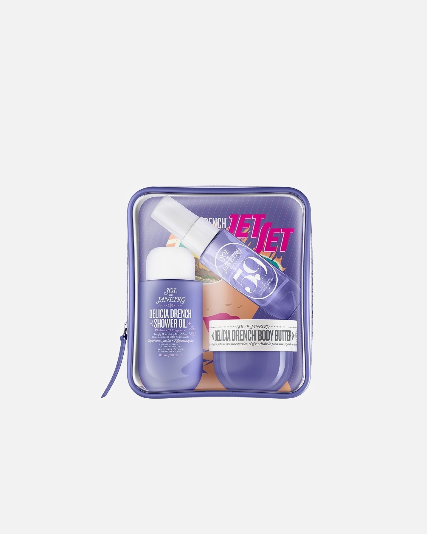 Körperpflegeset für Unisex Sol de Janeiro Delícia Drench Jet Set 1 Stück