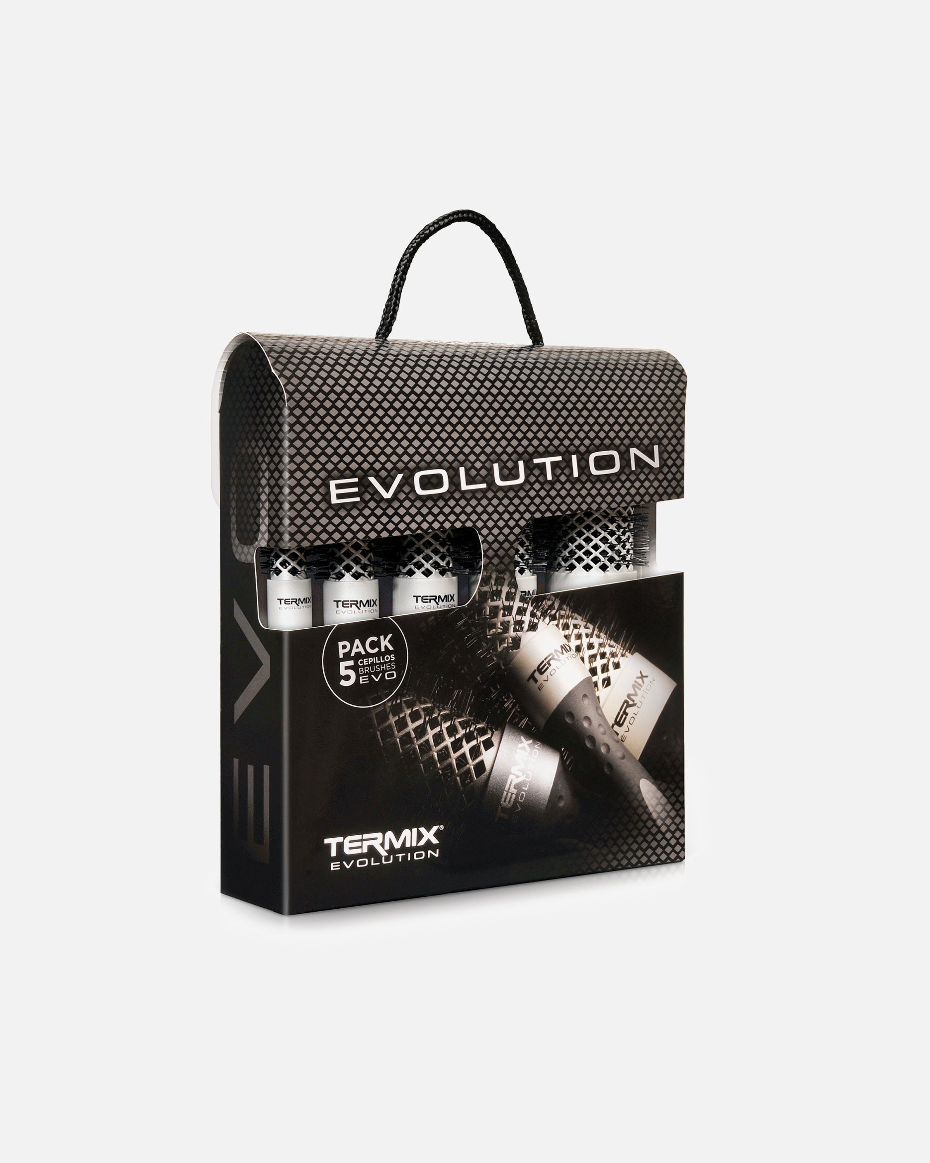 Haarpflegeset für Unisex Termix Evolution Basic 5er-Pack Rundbürste Ø17 + Rundbürste Ø23 + Rundbürste Ø28 + Rundbürste Ø32 + Rundbürste Ø43