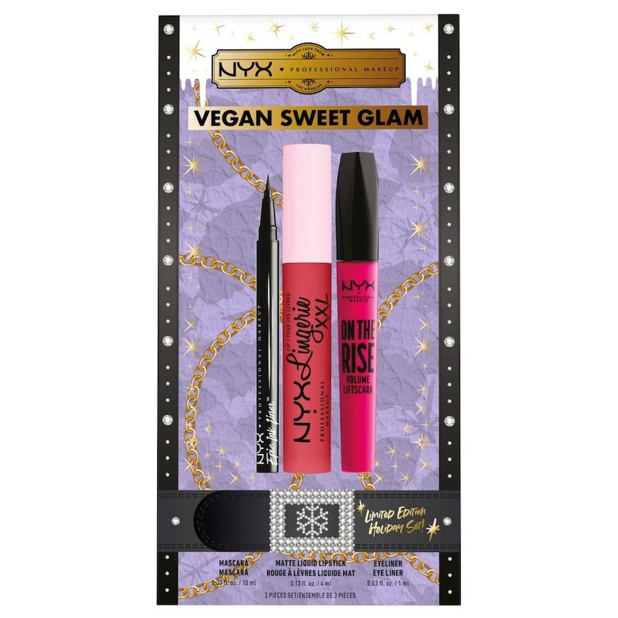 NYX Professional Makeup Geschenk-Set zu Weihnachten Holiday Glam Look Teint Make-up Set Rosegold