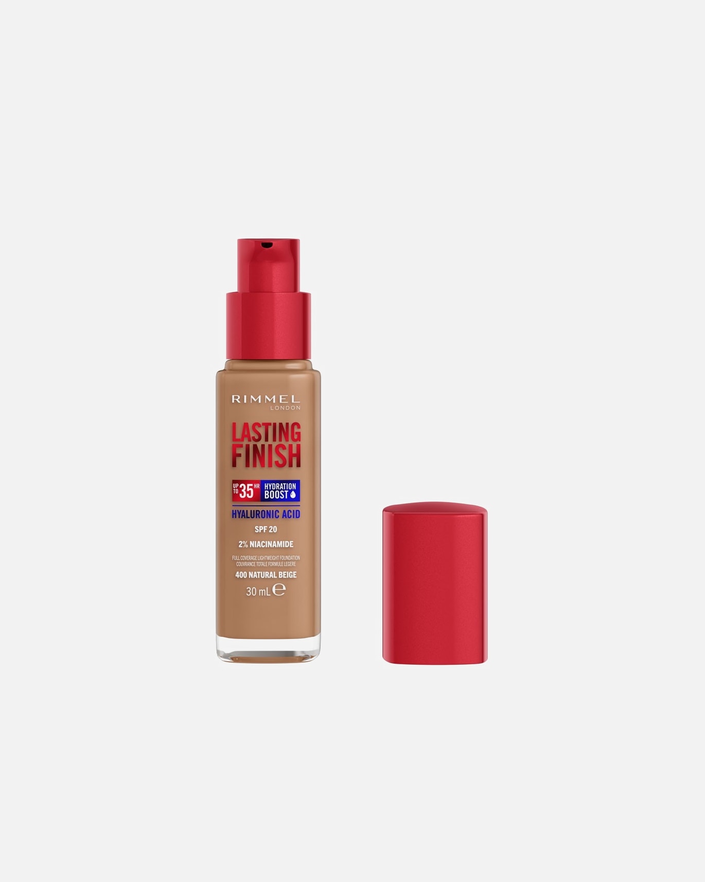 Foundation für Unisex Rimmel London Rimmel Lasting Finish 35h silnie nawilżający i długotrwale kryjący podkład do twarzy z filtrem SPF20 nr 050 Fair Porcelain 30 ml