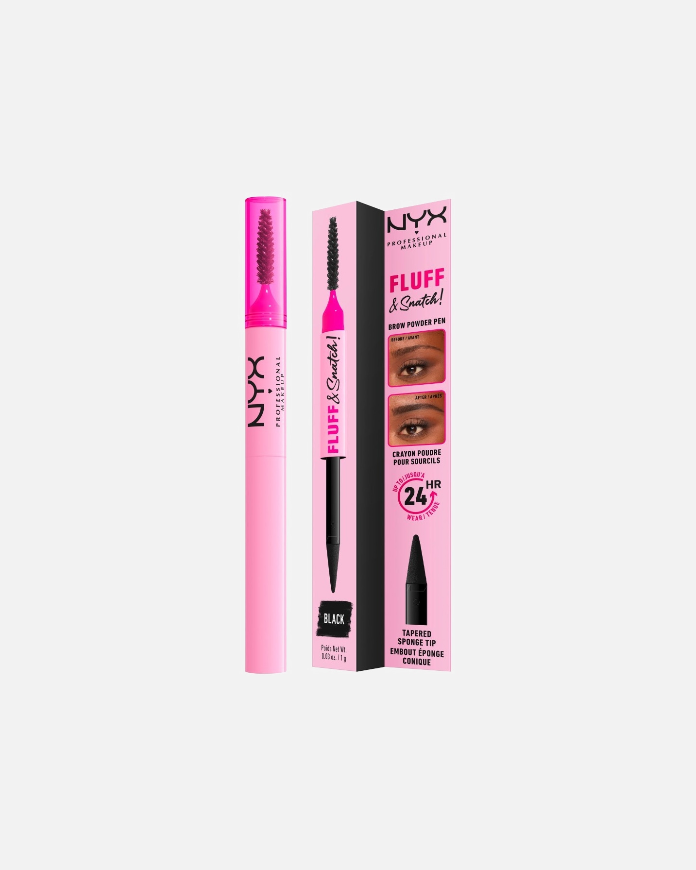 Augenbrauenstift für Unisex NYX Professional Makeup Default Brand Line Fluff & Snatch! Puder SCHWARZ