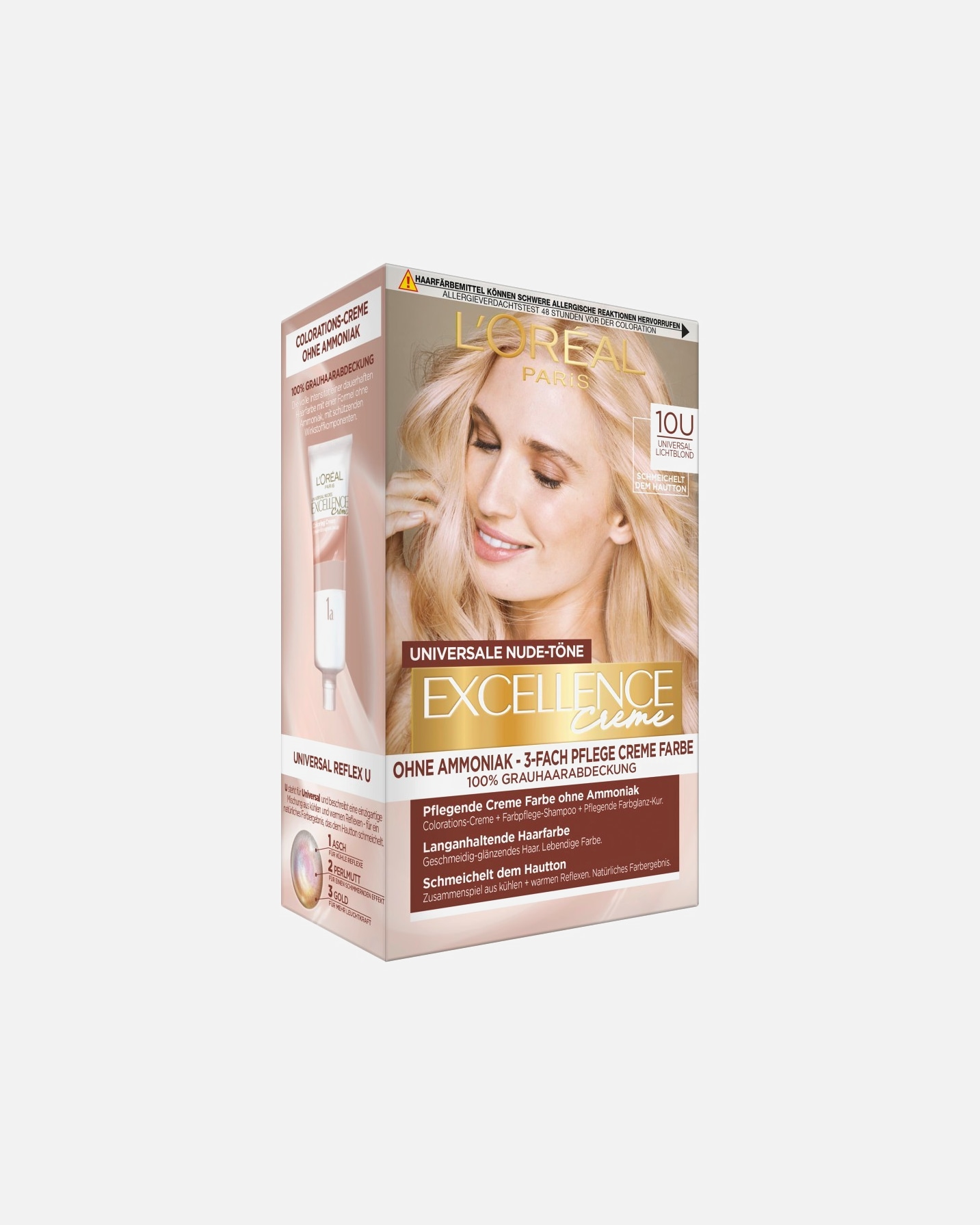 Haarfarbe für Unisex L’Oréal Paris Excellence Creme Universale Nude-Töne Nr. 10U - Lichtblond