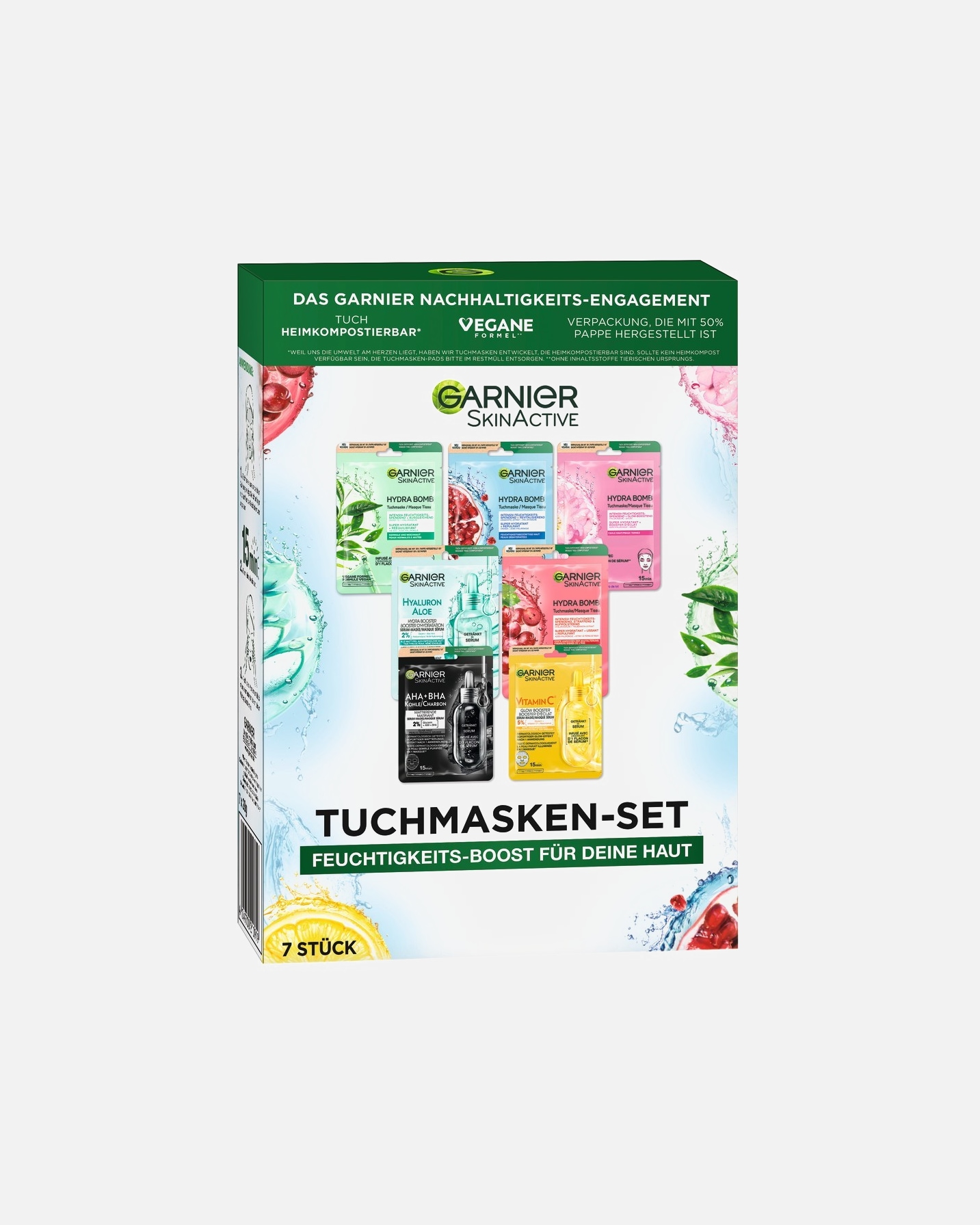 Tuchmaske für Weiblich Garnier Skin Active Set Hydra Bomb