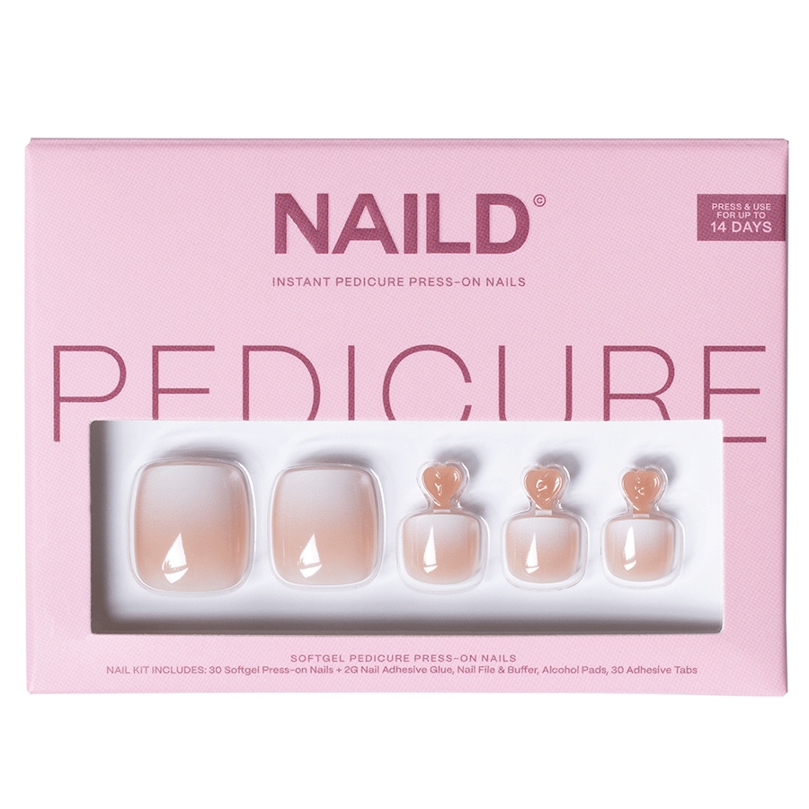 NAILD Milkshake Toe Softgel Press On Nails Kunstnägel Weiss