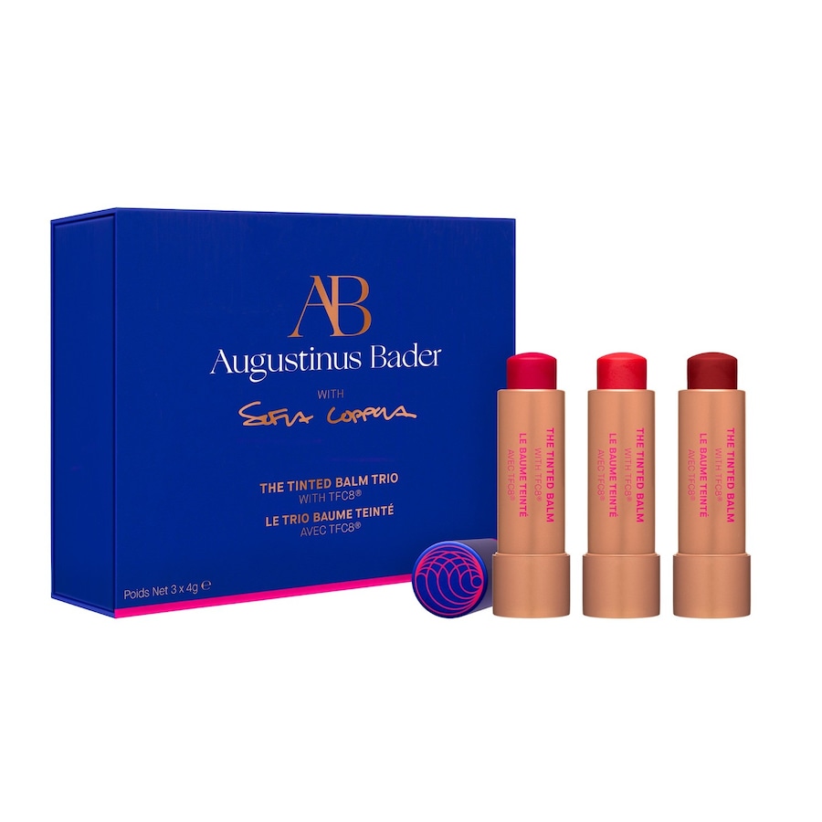 Augustinus Bader The Tinted Balm Trio Lippen Make-up Set 12 g Dunkelrot