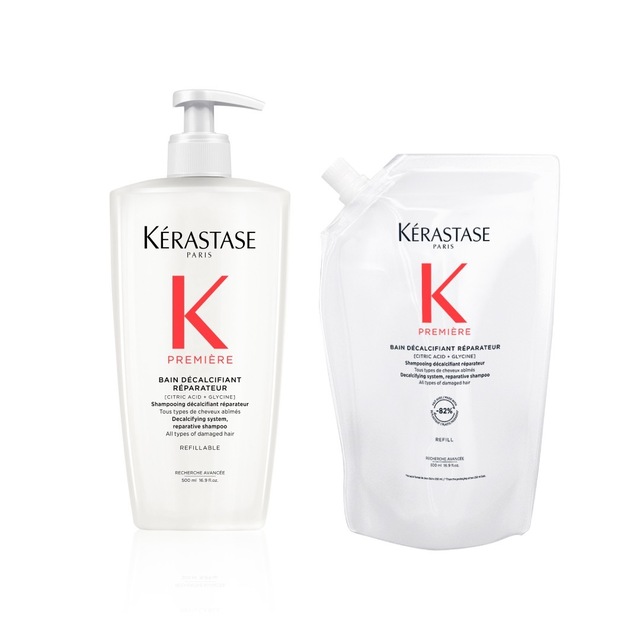 Kérastase Première Bain Decalcifiant nachfüllbare Pumpflasche und Nachfüllpack Shampoo
