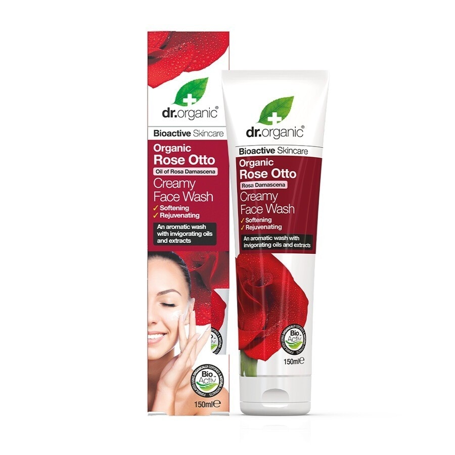 Dr. Organic Rose Otto Gesichtswasser Reinigungscreme 150 ml