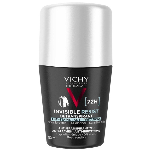 Vichy Homme Roll-on 72h Anti-Flecken Invisible