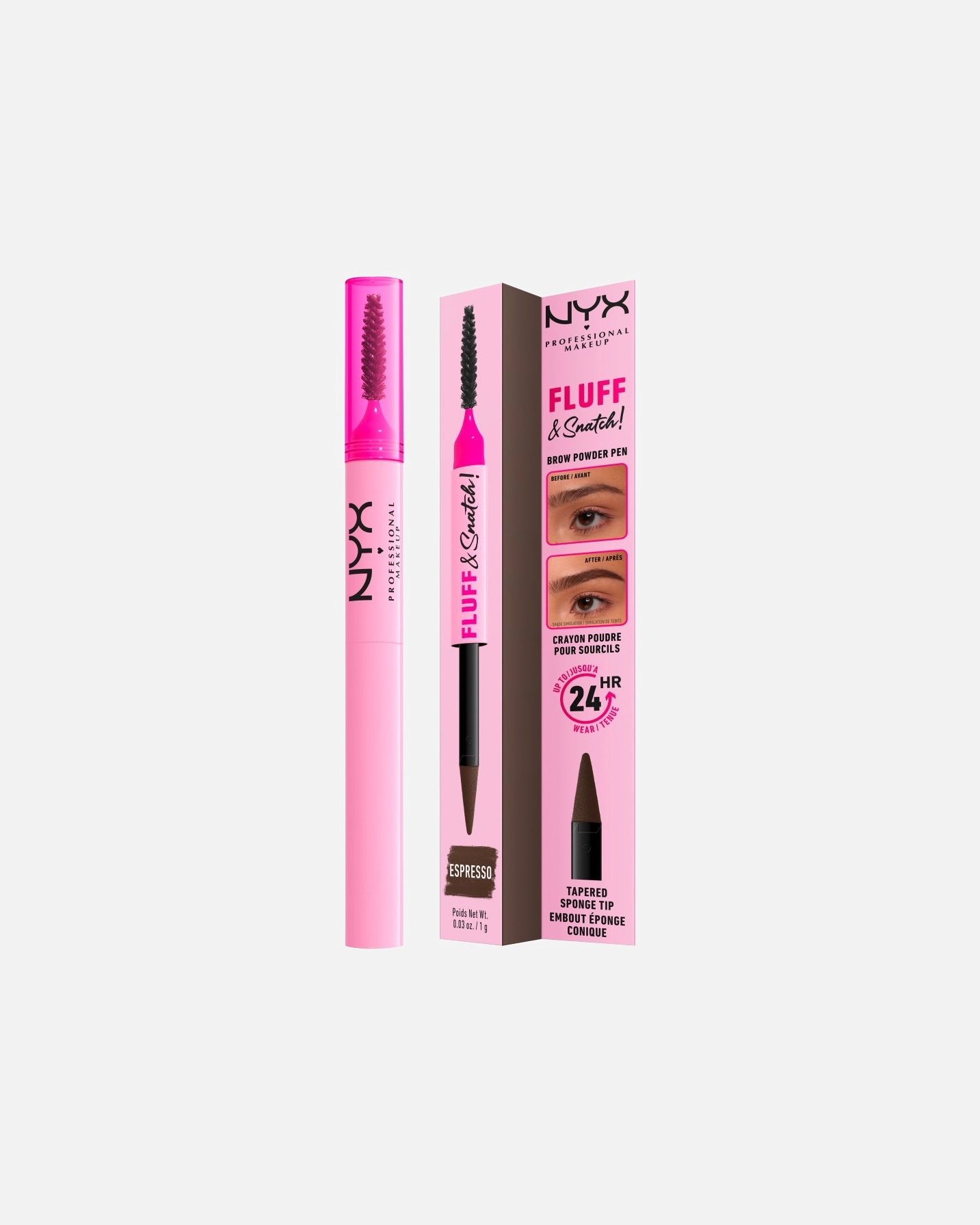 Augenbrauenstift für Unisex NYX Professional Makeup Default Brand Line Fluff & Snatch! Puder ESPRESSO