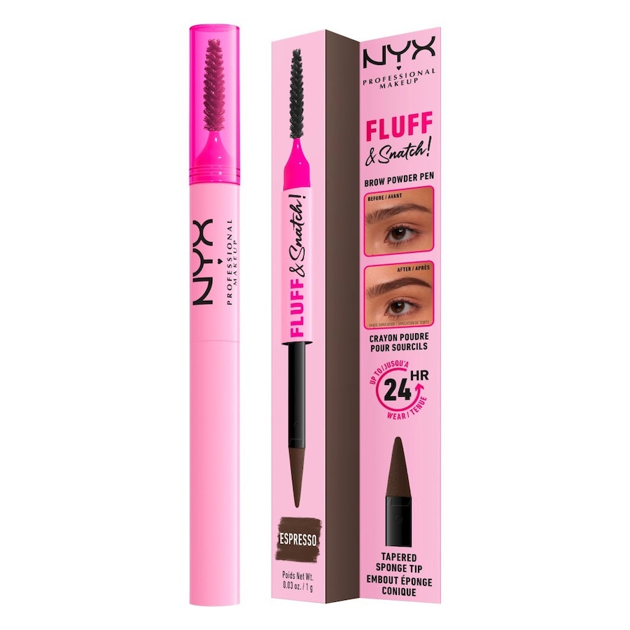 NYX Professional Makeup Fluff & Snatch! Puder Augenbrauenstift ESPRESSO 1 g Braun