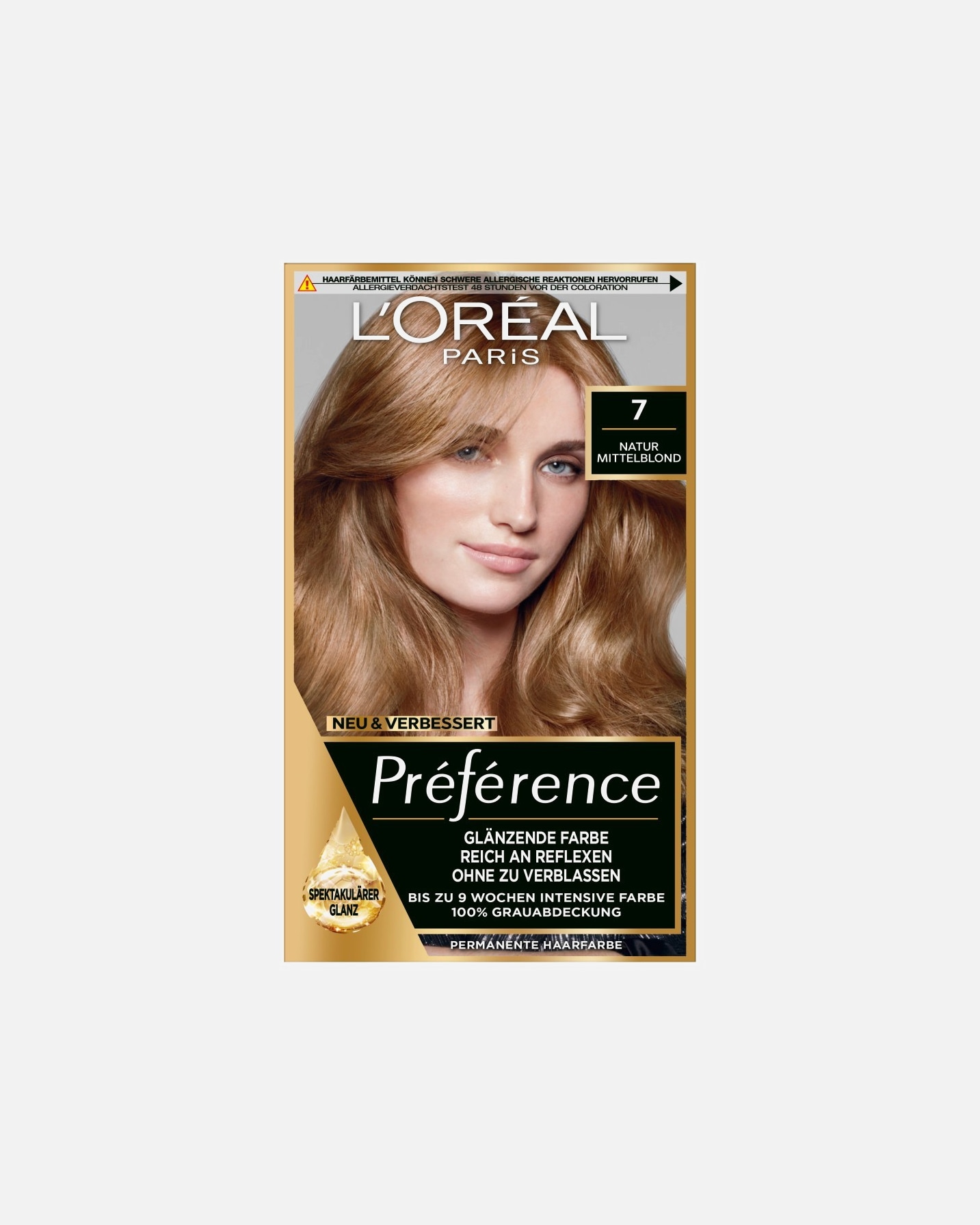 Haarfarbe für Unisex L’Oréal Paris Preference Nr. 7 - Naturmittelblond