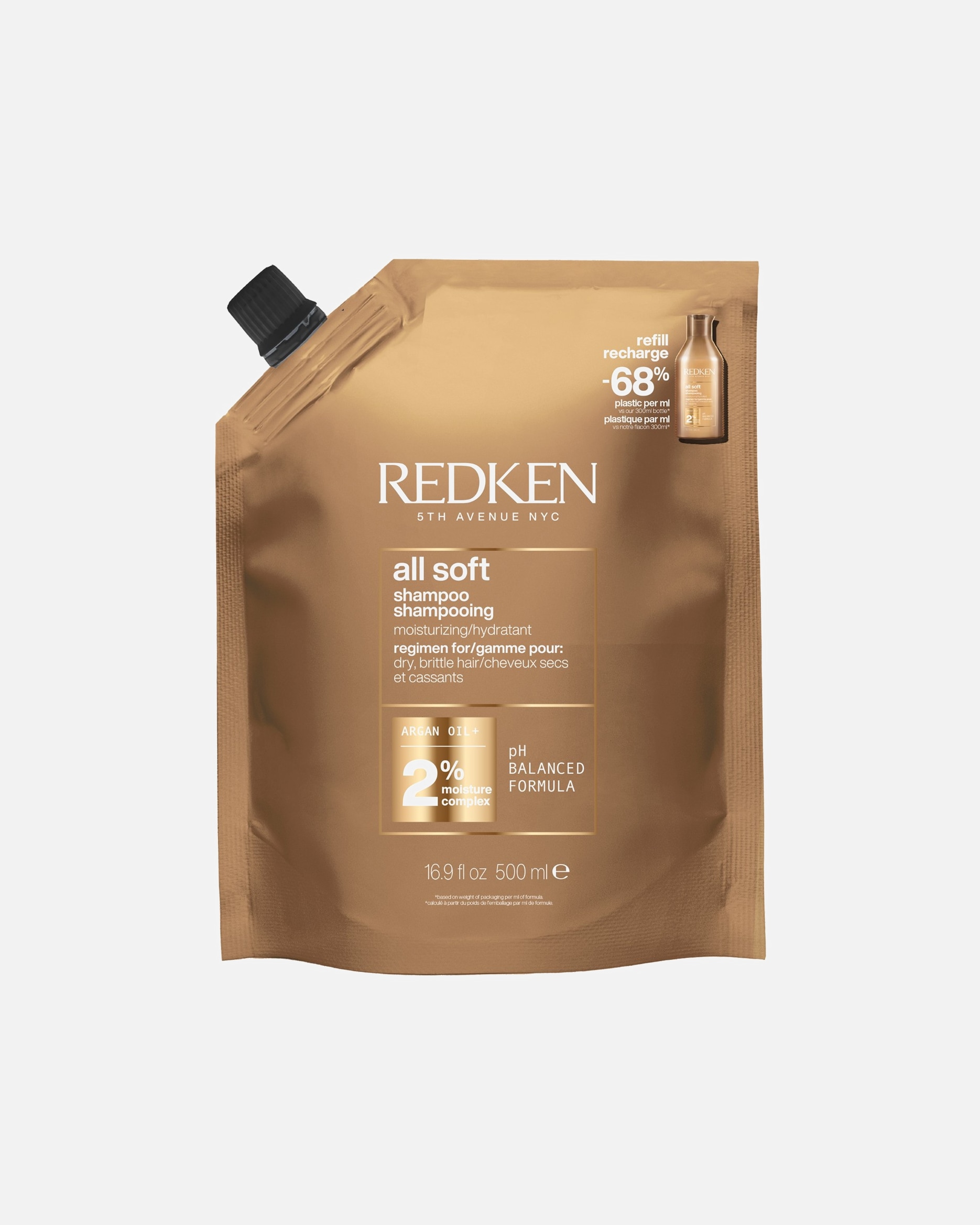 Shampoo für Unisex Redken All Soft Shampoo 500 ml - Refill