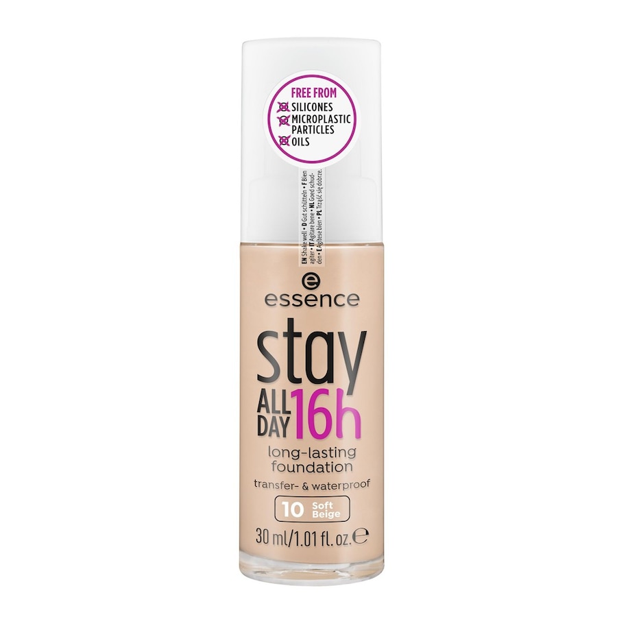 Essence Stay All Day 16h long-lasting Foundation 10 - SOFT BEIGE 30 ml Hellbraun