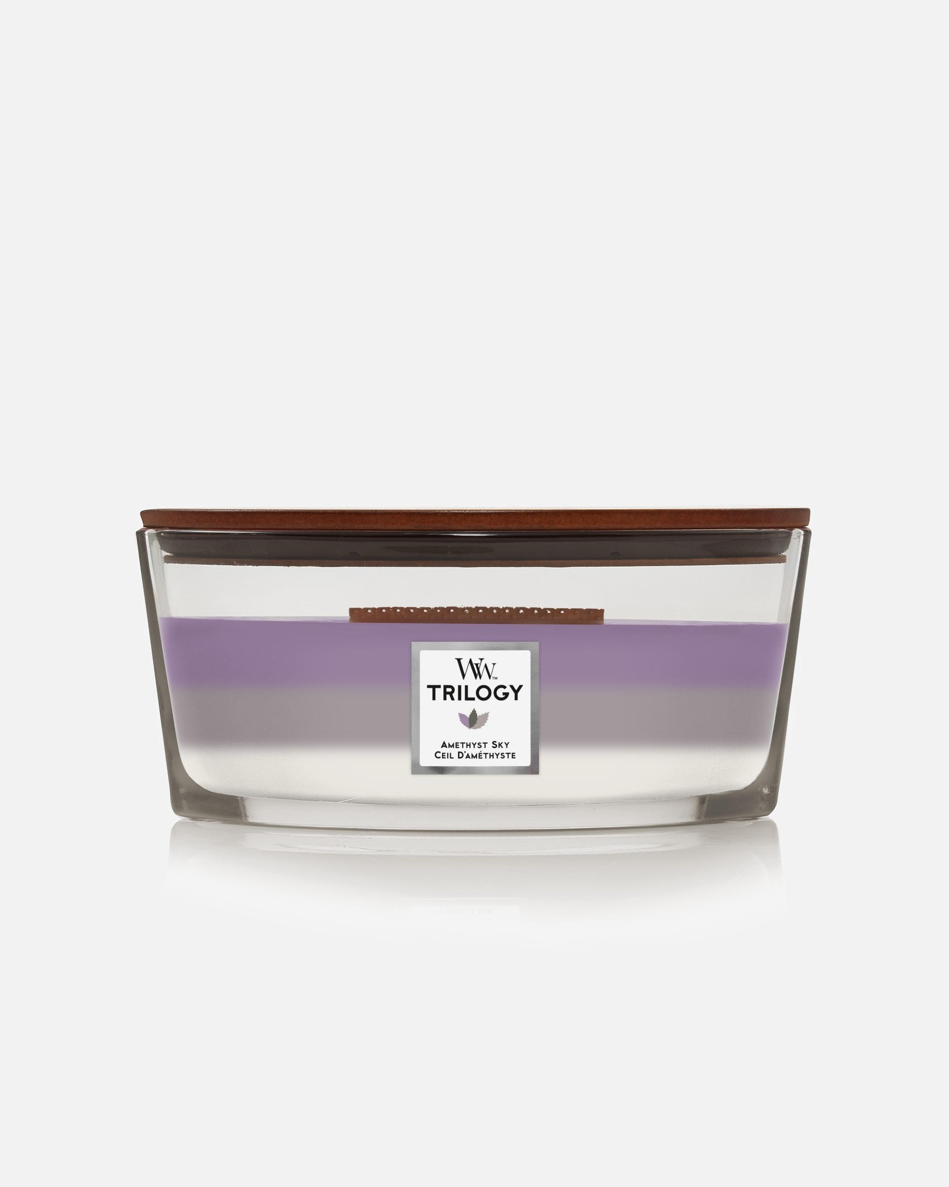 Kerze für Unisex WoodWick Trilogy Amethyst Sky Ellipse Jar