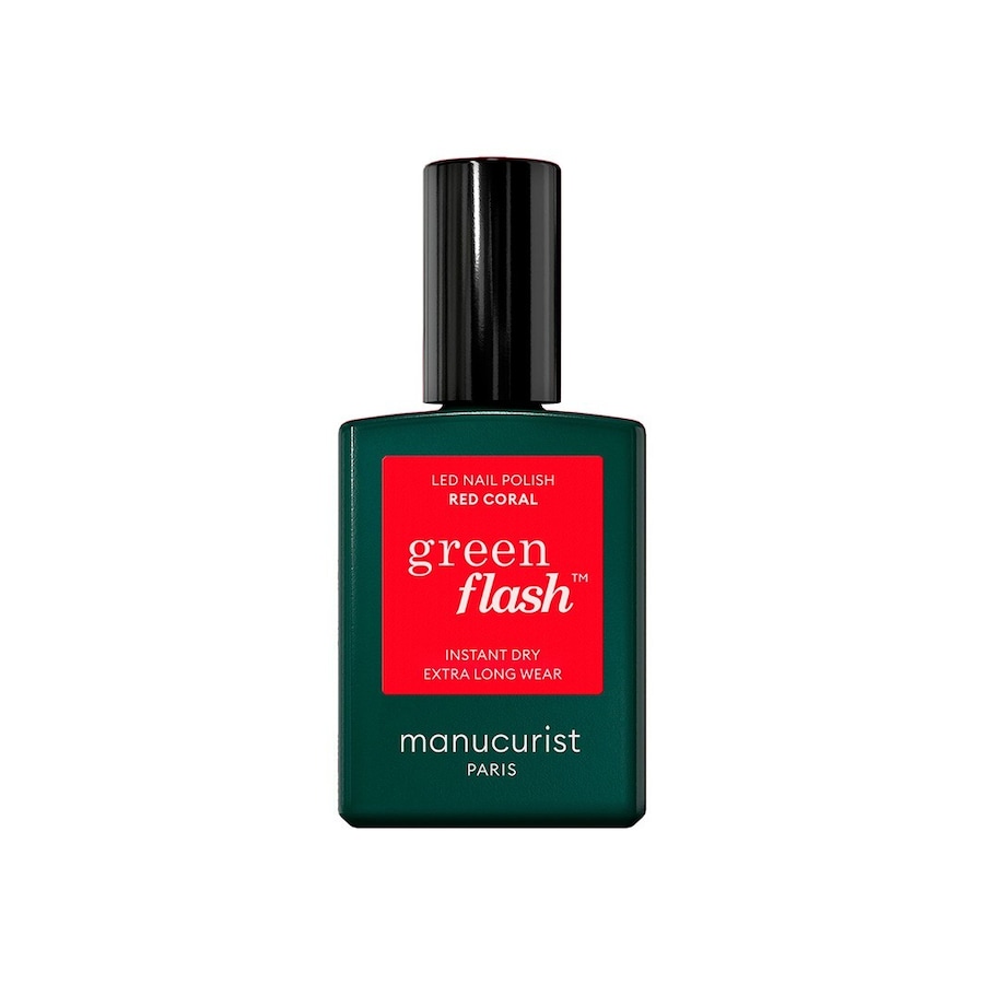 manucurist green flash Instant Dry Extra Long Wear UV-Nagellack 15 ml Rot