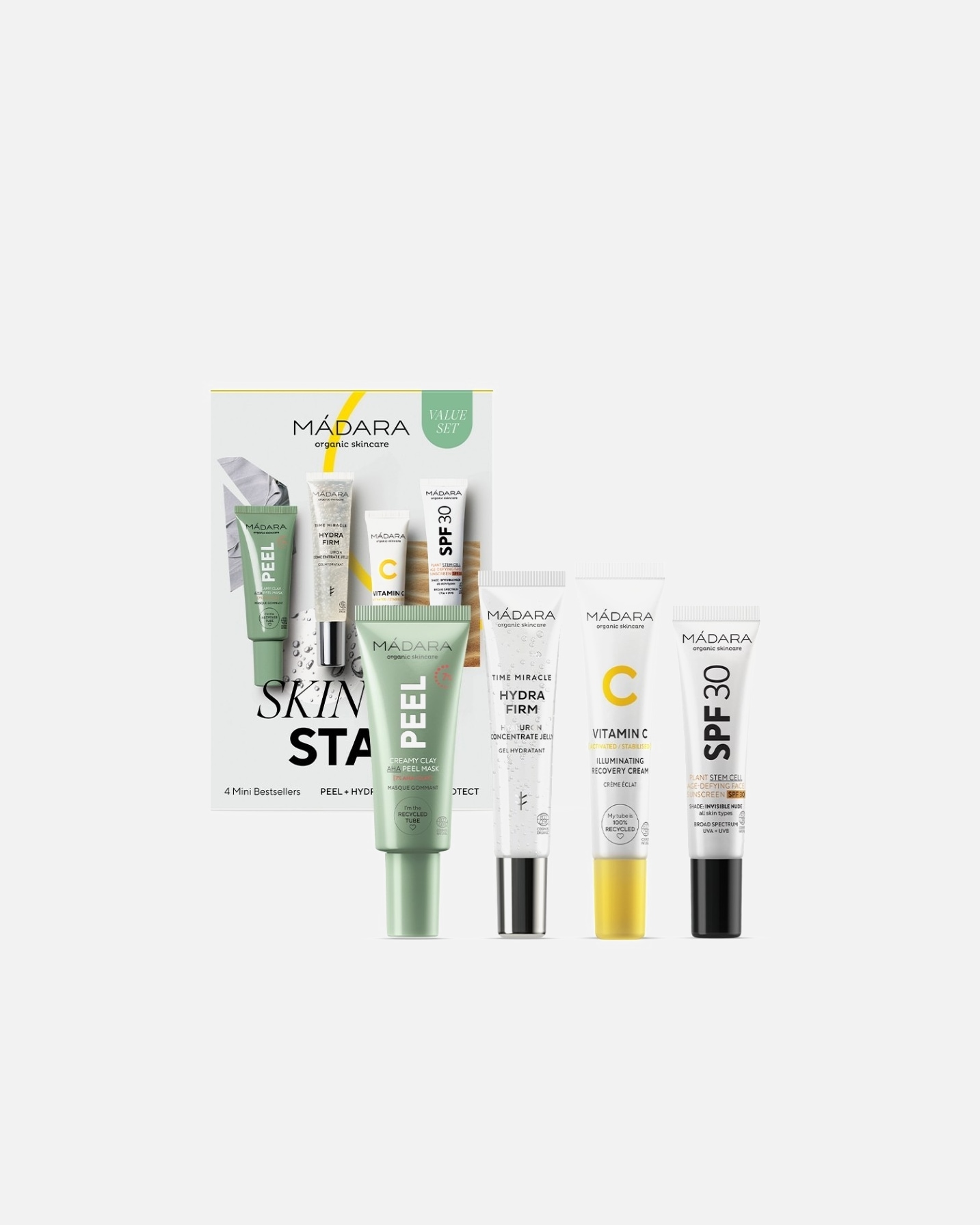 Gesichtspflegeset für Unisex MÁDARA Skin Stars 4 Mini Bestsellers set 1 pz