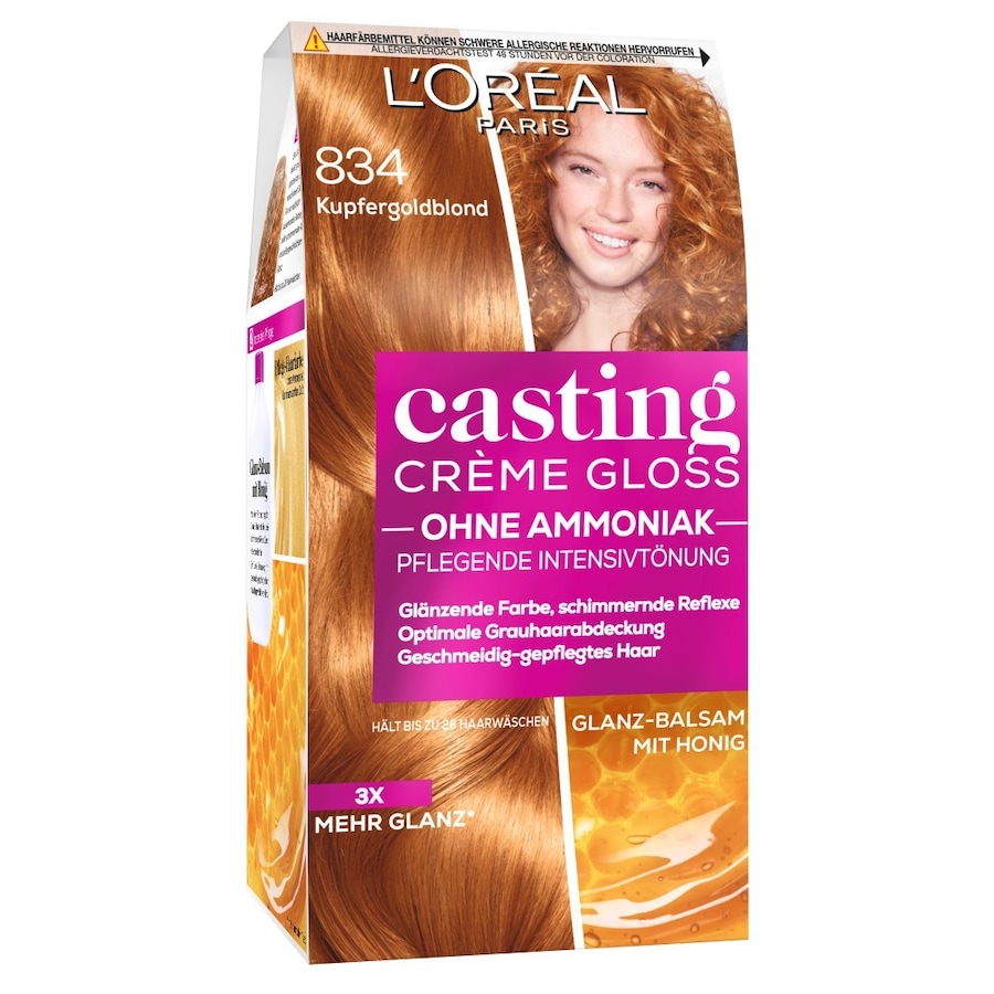 L’Oréal Paris Casting Crème Gloss Pflegend Haarfarbe Nr. 834 - Kupfergoldblond Braun