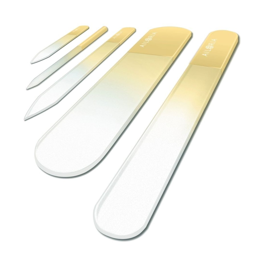 Ailoria CONTOUR LUXE Glas-Nagelfeilenset Nagelpflegeset gelb