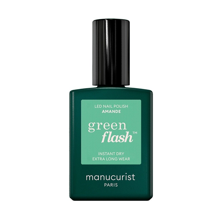 manucurist green flash Instant Dry Extra Long Wear UV-Nagellack Amande 15 ml Petrol