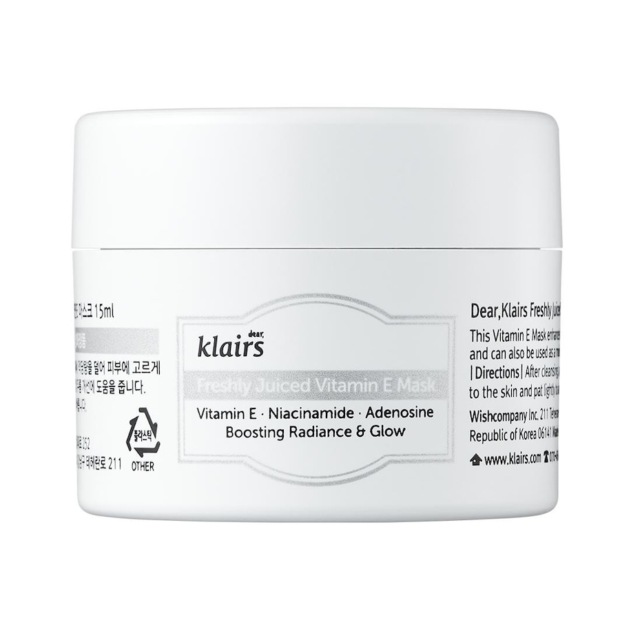 Dear Klairs Freshly Juiced Vitamin E Mask Feuchtigkeitsmaske 90 ml