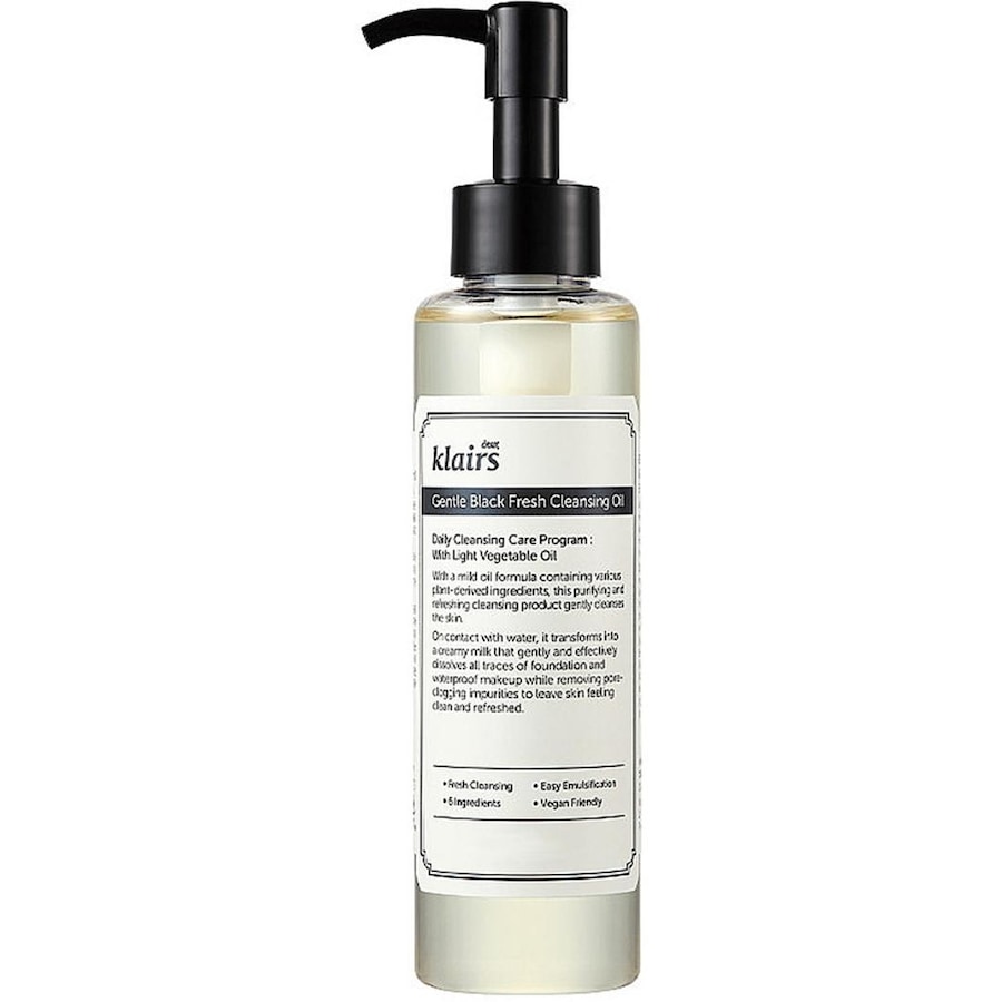 Dear Klairs Gentle Black Fresh Cleansing Oil Gesichtsreinigungsöl 150 ml