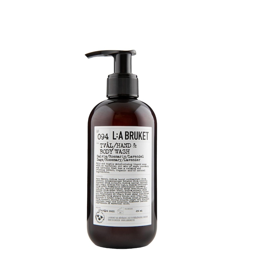 L:A BRUKET 094 Hand & Body Sage/Rosemary/Lavender Körperseife 240 ml
