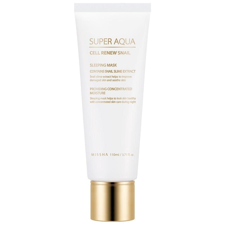 Missha Super Aqua Cell Renew Snail Sleeping Mask Pflege bei Pigmentflecken 110 ml
