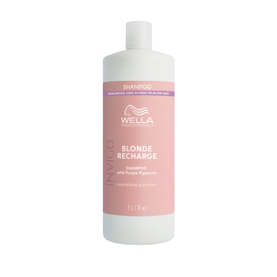 Wella Professionals INVIGO Blonde Recharge with Purple Pigments - Highlighted, Cool or Silver Hair Shampoo 1000 ml