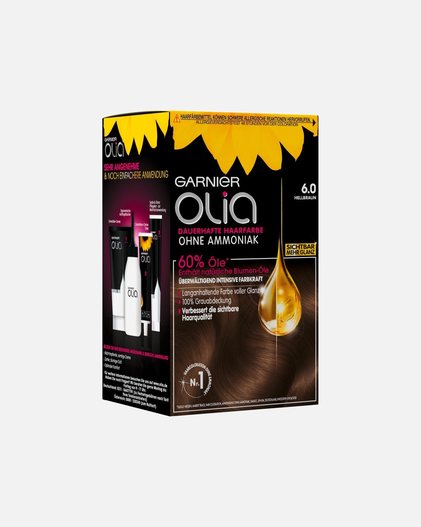 Haarfarbe für Unisex Garnier Olia Intensivcoloration 6.0
